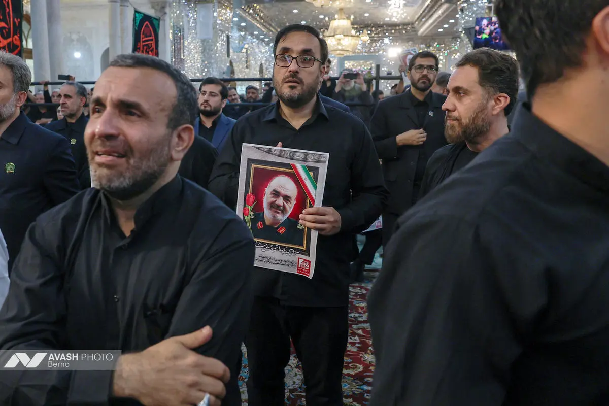 خاکسپاری پیکر سردار شهید «حسین سلامی»  فرمانده کل سپاه و سردار «مسعود شانه‌ئی»
