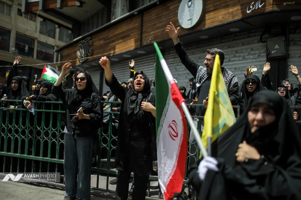 دسته عزاداری مردمی دانشجویی ظهر تاسوعا در تهران