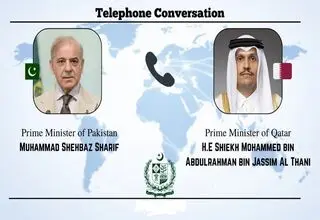 دومین گفت‌وگوی تلفنی نخست‌وزیران قطر و پاکستان