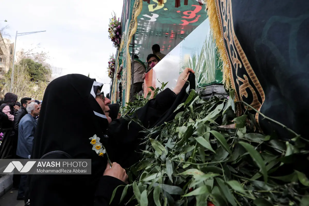 مراسم تشییع پیکر شهدای جنایات اخیر صهیونی - آمریکایی _۱
