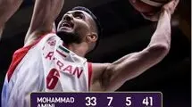 ۵ بسکتبالیست برتر از نگاه فیبا/ امینی در صدر 