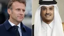 تاکید ماکرون و امیر قطر بر لزوم کاهش تنش‌ها در منطقه
