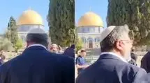 یورش وزیر امنیت ملی اسرائیل و نیروهایش به مسجد الاقصی