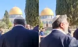 یورش وزیر امنیت ملی اسرائیل و نیروهایش به مسجد الاقصی