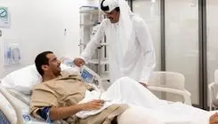 امیر قطر با مجروحان حمله اسرائیل دیدار کرد