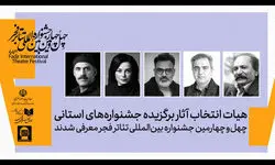 هیئت انتخاب آثار برگزیده جشنواره‌های تئاتر استانی انتخاب شدند