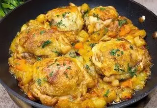 طرز تهیه یک غذای اعیانی با ران مرغ/ فیلم