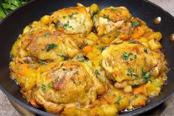 طرز تهیه یک غذای اعیانی با ران مرغ/ فیلم