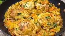 طرز تهیه یک غذای اعیانی با ران مرغ/ فیلم