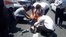 تصادف مرگبار عابر پیاده در بزرگراه شهید همت تهران
