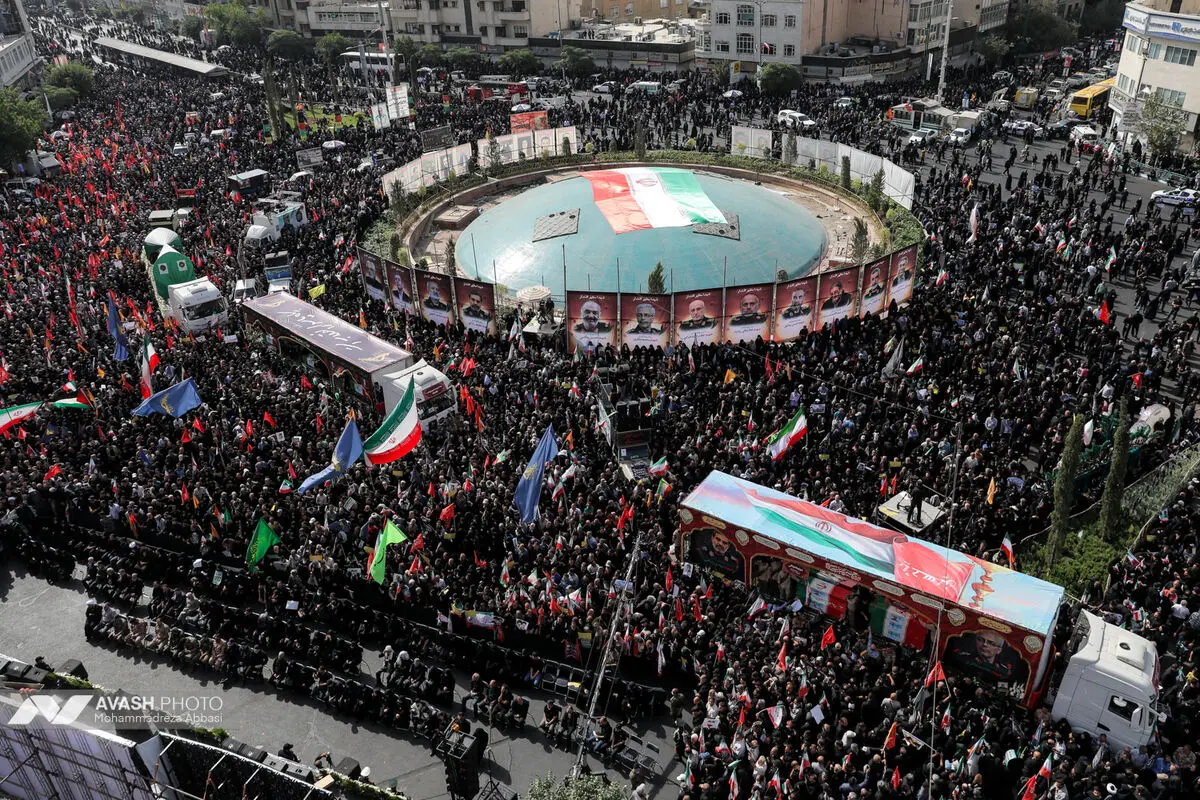 مراسم تشییع پیکر مطهر تعدادی از سرداران و فرماندهان، دانشمندان هسته‌ای