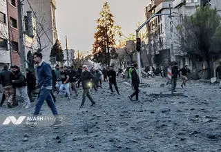 حمله هوایی به خیابان نجات‌الهی تهران +فیلم