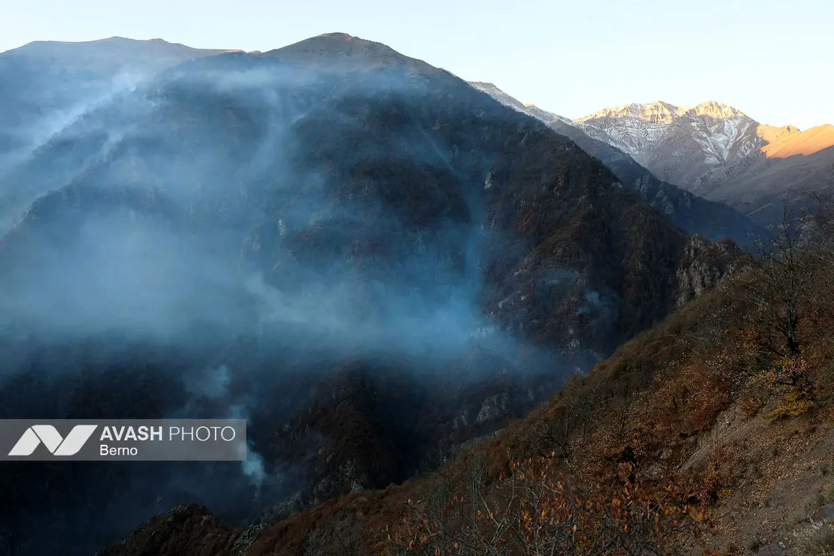 آتش‌سوزی مناطق کوهستانی روستاهای دلیر و الیت