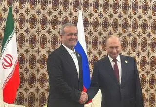 دیدار روسای جمهور ایران و روسیه در عشق آباد