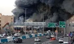 تصاویر آتش‌سوزی بازار جنت‌آباد، از نمای بالا /ببینید