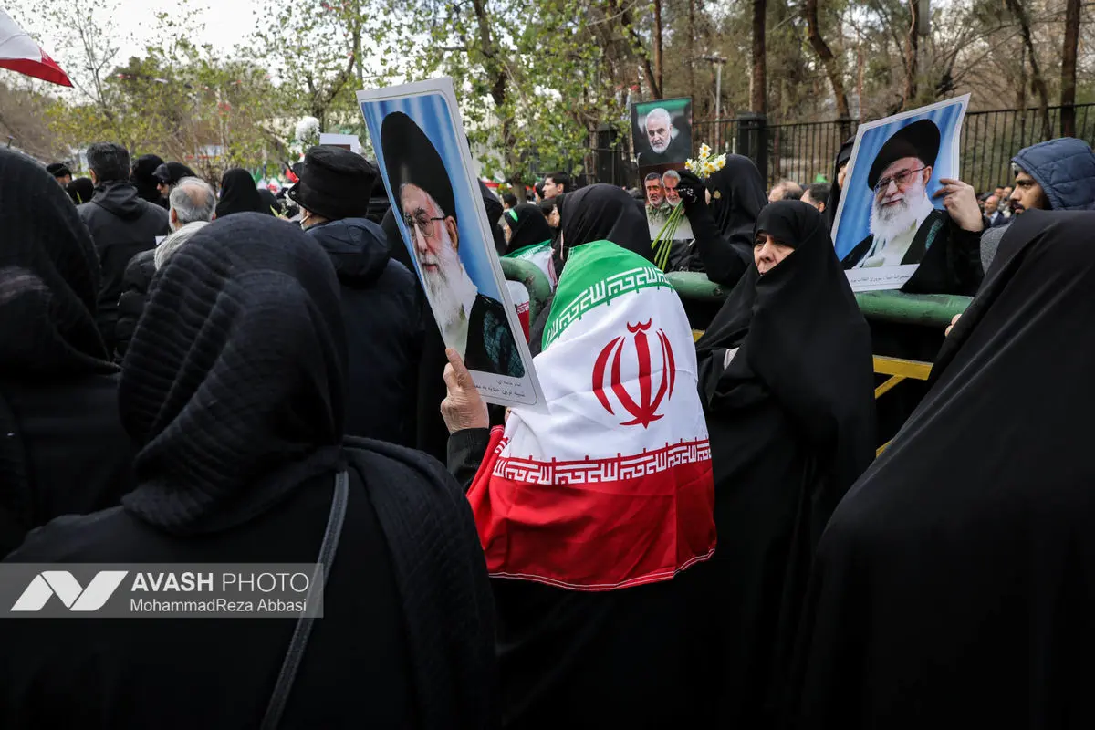 مراسم تشییع پیکر شهدای جنایات اخیر صهیونی - آمریکایی _۱