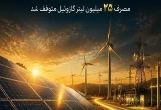 صرفه‌جویی روزانه بیش از ۲۴.۹ میلیون لیتر گازوئیل در نیروگاه‌های حرارتی