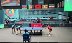 صعود تیم دوبل تنیس‌ روی‌ میز زنان  ایران به یک‌چهارم‌ نهایی