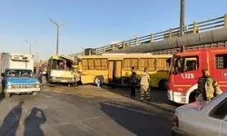 افزایش تعداد مصدومان تصادف دو اتوبوس در جاده مخصوص کرج