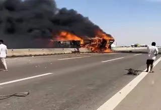 حادثه مرگبار اتوبوس حامل زائران در عراق