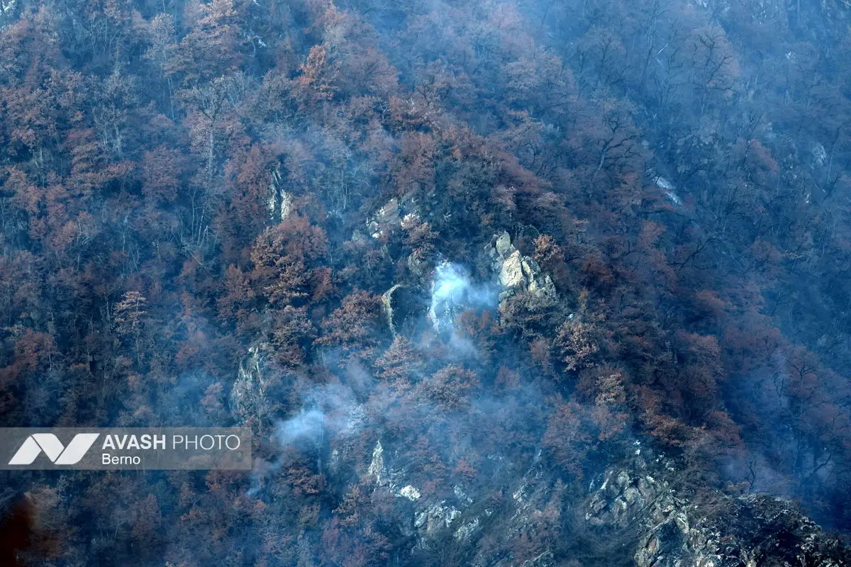 آتش‌سوزی مناطق کوهستانی روستاهای دلیر و الیت