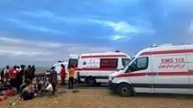 ۲۵ مصدوم در حادثه واژگونی مینی‌بوس دانش‌آموزان در بوشهر
