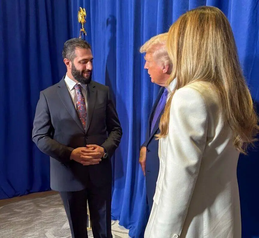 ترامپ و ملانیا میزبان حضور الجولانی شدند