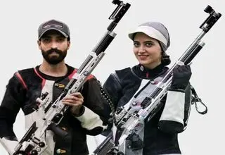 تیم میکس تفنگ ۱۰ متر ایران در رده چهارم آسیا ایستاد