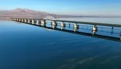 نمایی از دریاچه ارومیه بعد از بارندگی‌های اخیر/ سرزندگی بعد از ۲۰ سال/ فیلم