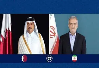 تماس تلفنی رئیس‌جمهور ایران با امیر قطر؛ تبریک عید قربان و تأکید بر همبستگی امت اسلامی  