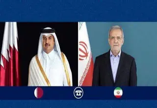 تماس تلفنی رئیس‌جمهور ایران با امیر قطر؛ تبریک عید قربان و تأکید بر همبستگی امت اسلامی  