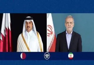 تماس تلفنی رئیس‌جمهور ایران با امیر قطر؛ تبریک عید قربان و تأکید بر همبستگی امت اسلامی  