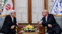 دیدار نوروزی محمدرضا عارف با رئیس مجلس 