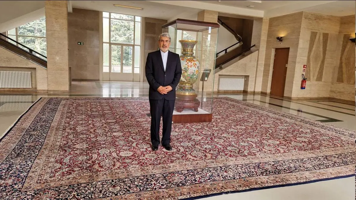بازگشت فرش ۸۵ متری ایرانی به مقر سازمان ملل ژنو