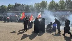 موکب سازمان انرژی اتمی ایران پذیرای وداع‌کنندگان با رهبر شهید انقلاب 