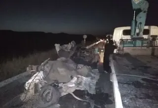 مرگ 4 نفر تصادف خودروی سوخت بر قاچاق در جاده سرخس-مشهد