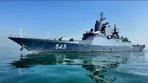 پهلوگیری ناو بالگردبر استویسکی روسیه در منطقه یکم‌ امامت نداجا