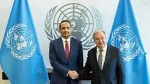رایزنی وزیر خارجه قطر و گوترش درباره توافق ایران و آمریکا