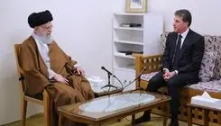 شرکت «نیچیروان بارزانی» در مراسم تشییع پیکر رهبر شهید