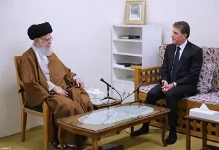 شرکت «نیچیروان بارزانی» در مراسم تشییع پیکر رهبر شهید