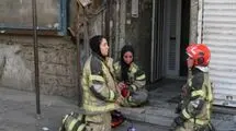 حضور زنان آتش نشان در آتش سوزی خیابان ستارخان تهران
