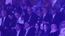 حضور رئیس و دبیرکل کمیته ملی المپیک در جایگاه مقامات افتتاحیه بازی‌ها
