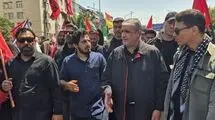 حضور رئیس سازمان انرژی اتمی ایران در مراسم تشییع رهبر شهید انقلاب اسلامی