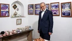 بازدید مسعود پزشکیان از مسجد کبود ایروان
