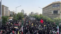 وداع باشکوه مردم تهران با قهرمانان مقاومت 