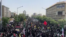 وداع باشکوه مردم تهران با قهرمانان مقاومت 