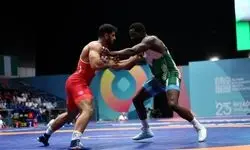 پیروزی ساروی مقابل کشتی‌گیر میزبان