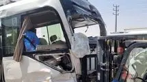 ۱۶ مصدوم در تصادف مینی‌بوس حامل زائران ایرانی 