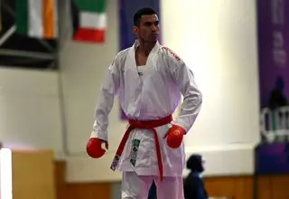 مرتضی نعمتی فینالیست دوم کاراته ایران در روز دوم