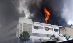 فوری؛ آتش سوزی در مجتمع تجاری کاسپین منطقه آزاد انزلی